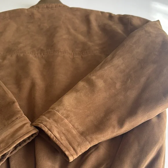 Vintage Geoffrey Beene Men's Brown Suede Jacket